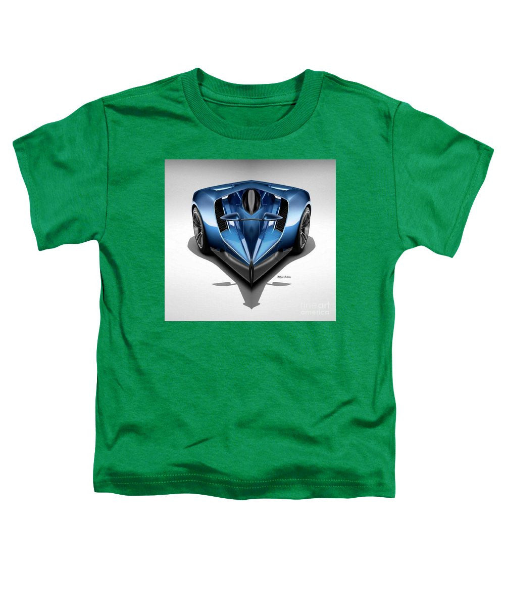 T-shirt pour tout-petits - Voiture bleue 002