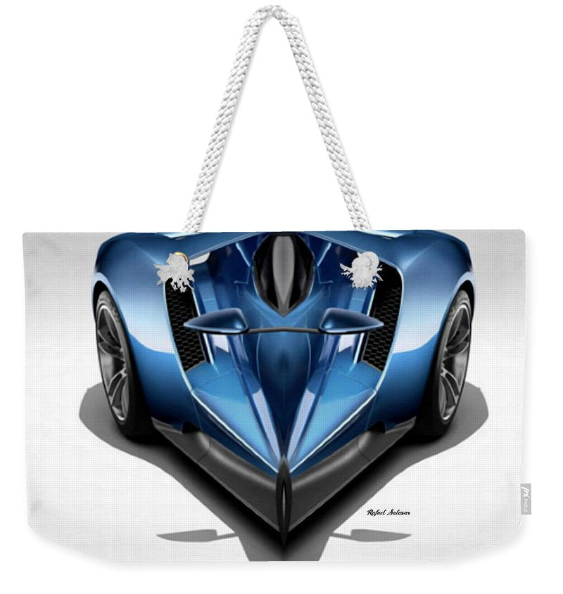 Weekender Tote Bag - Blue Car 002