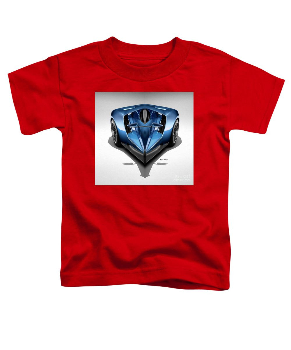 T-shirt pour tout-petits - Voiture bleue 002