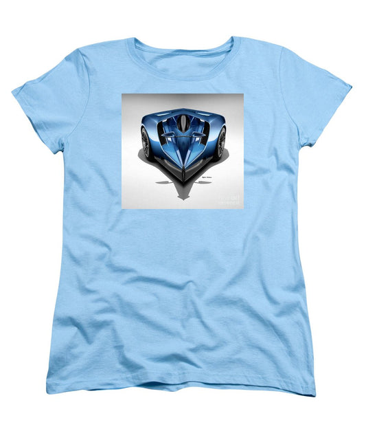 Women's T-Shirt (Standard Cut) - Blue Car 002