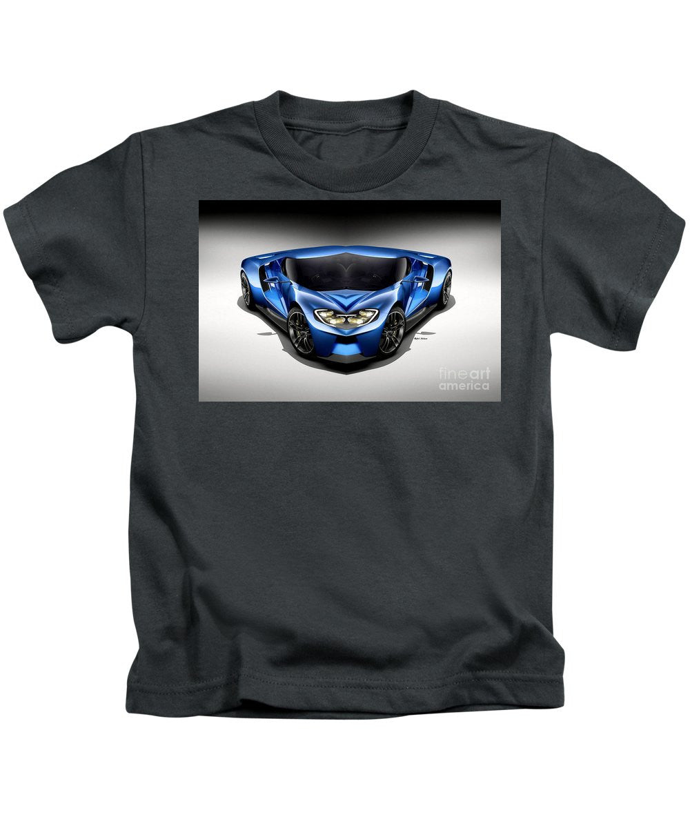 Kids T-Shirt - Blue Car 003