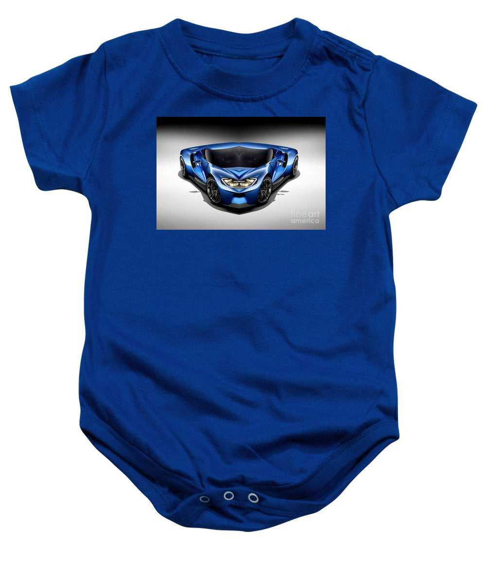 Baby Onesie - Blue Car 003
