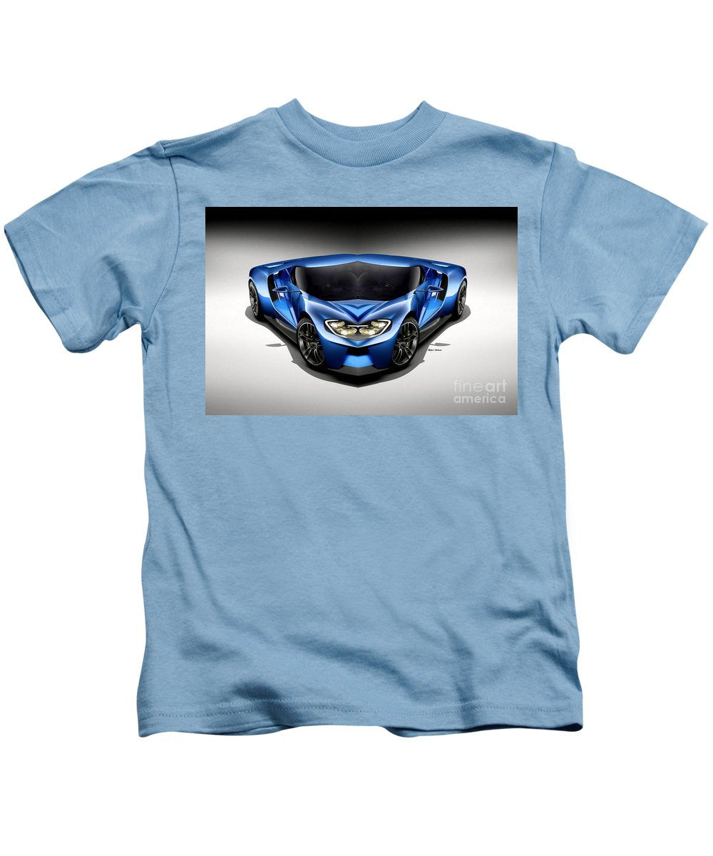 Kids T-Shirt - Blue Car 003