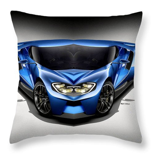 Throw Pillow - Blue Car 003