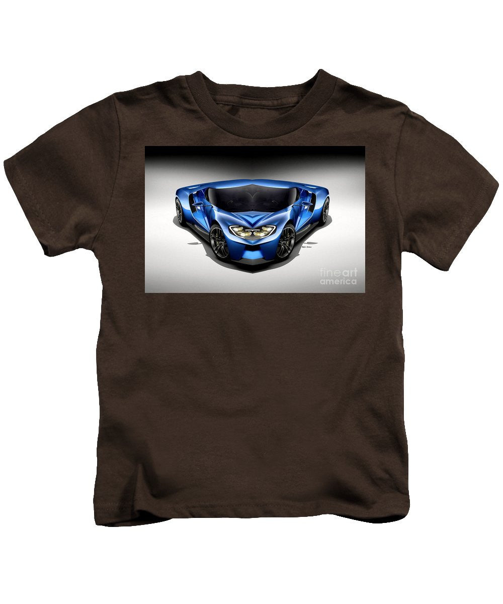 Kids T-Shirt - Blue Car 003
