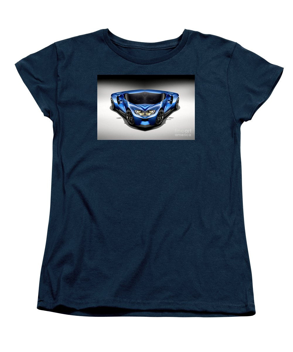 Women's T-Shirt (Standard Cut) - Blue Car 003