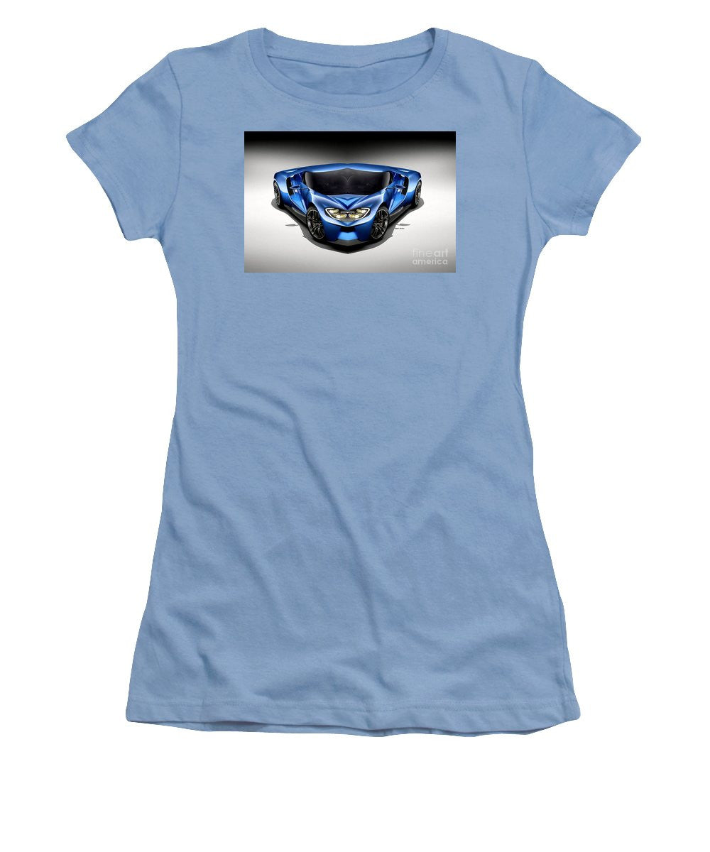 Women's T-Shirt (Junior Cut) - Blue Car 003