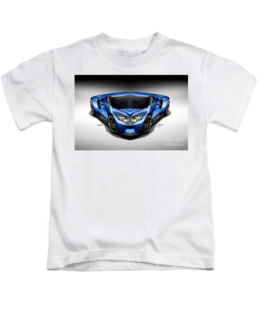 Kids T-Shirt - Blue Car 003