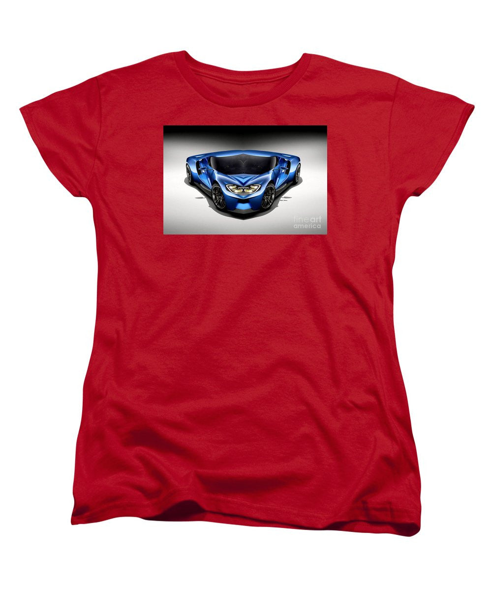 Women's T-Shirt (Standard Cut) - Blue Car 003