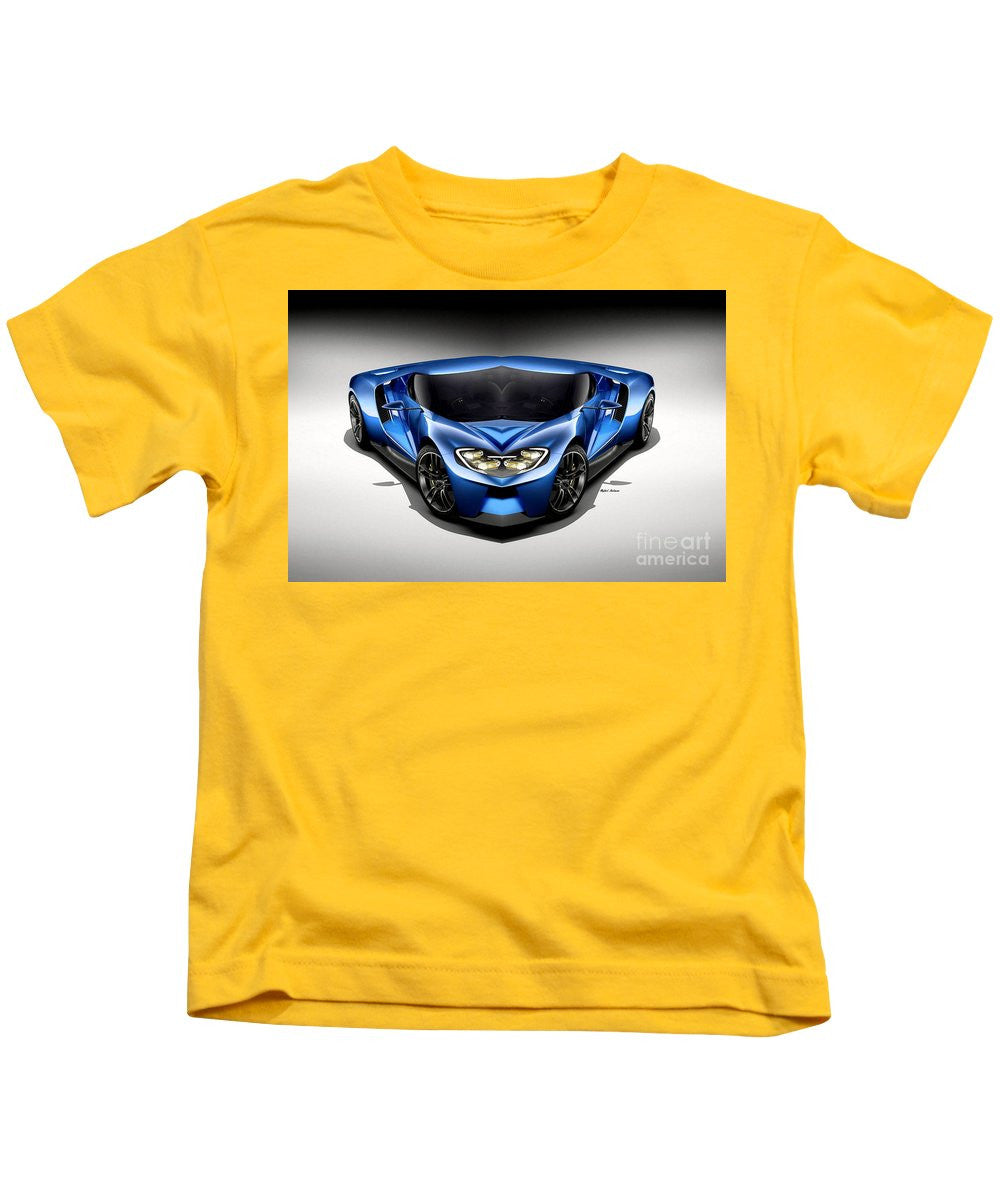 Kids T-Shirt - Blue Car 003