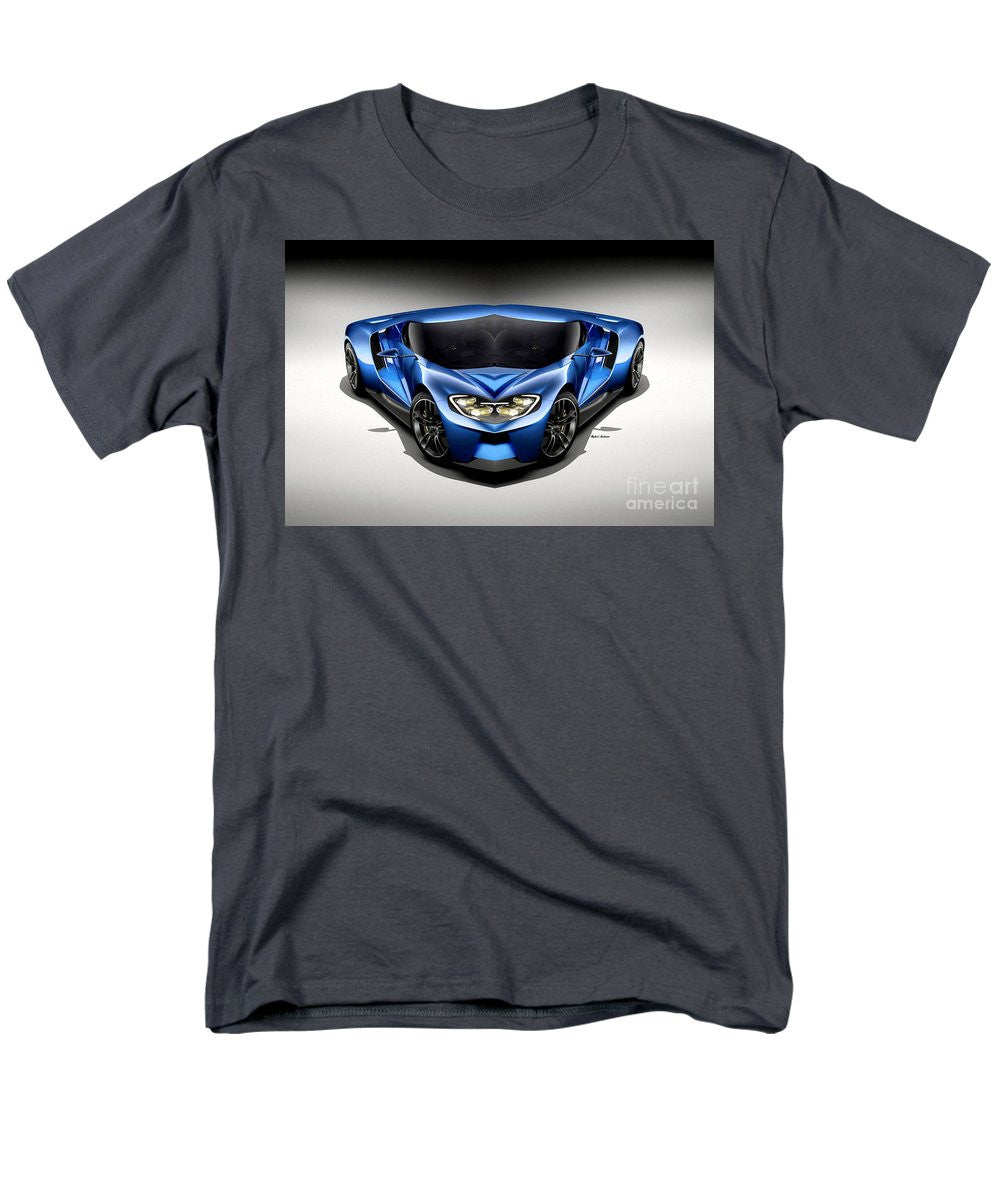 T-shirt pour homme (coupe standard) - Voiture bleue 003