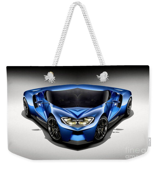 Sac fourre-tout pour week-end - Voiture bleue 003