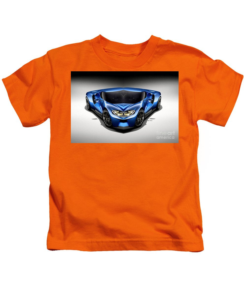 Kids T-Shirt - Blue Car 003