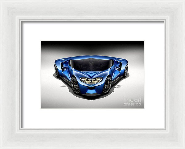 Framed Print - Blue Car 003