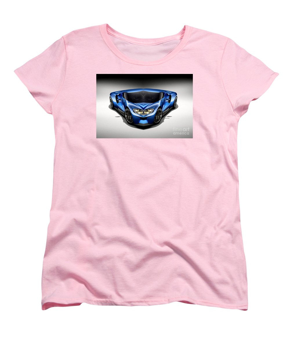 Women's T-Shirt (Standard Cut) - Blue Car 003