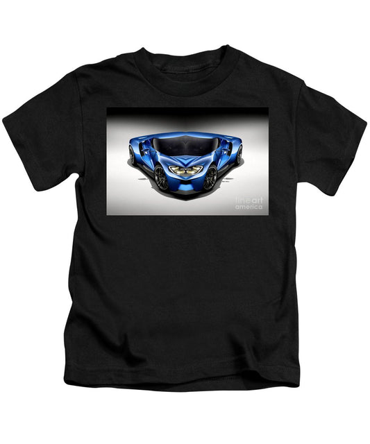 Kids T-Shirt - Blue Car 003