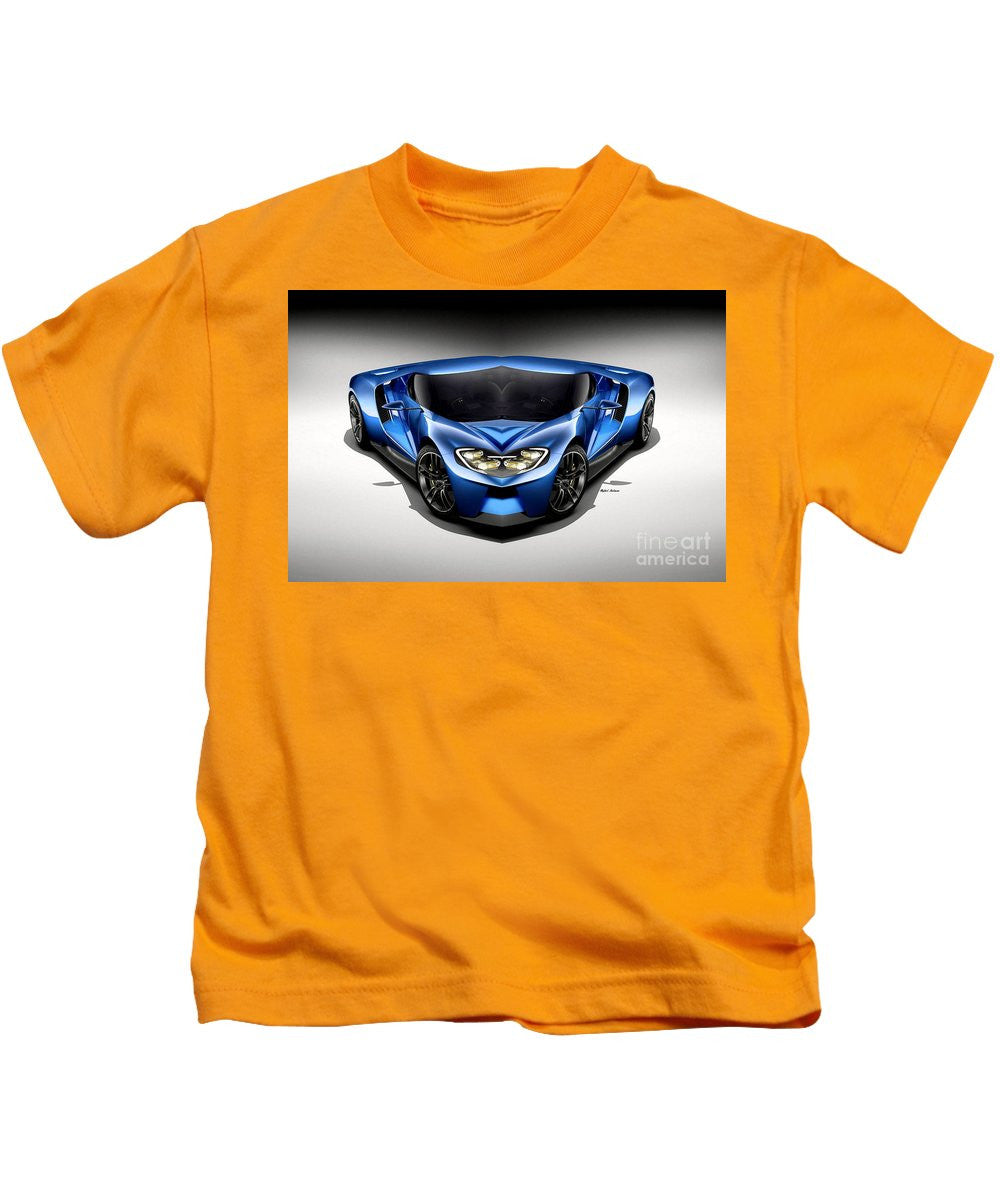 Kids T-Shirt - Blue Car 003