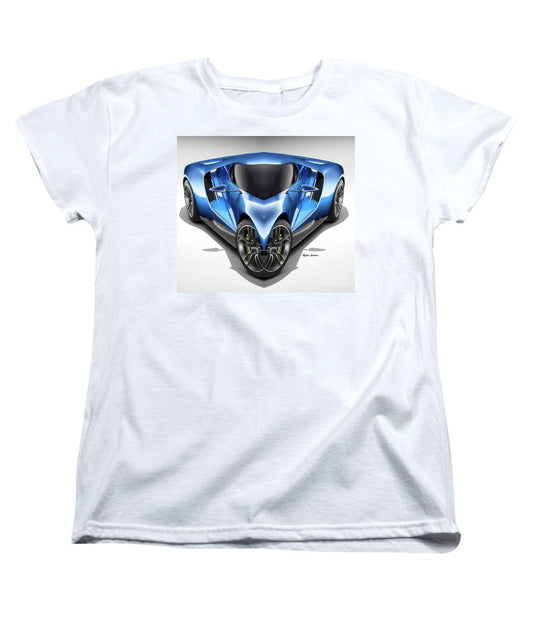 Women's T-Shirt (Standard Cut) - Blue Car 01