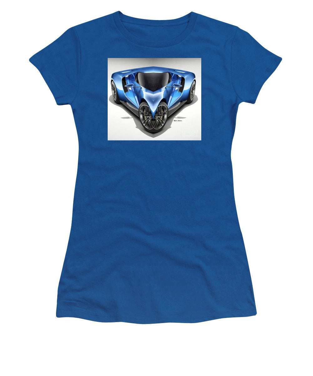 Women's T-Shirt (Junior Cut) - Blue Car 01
