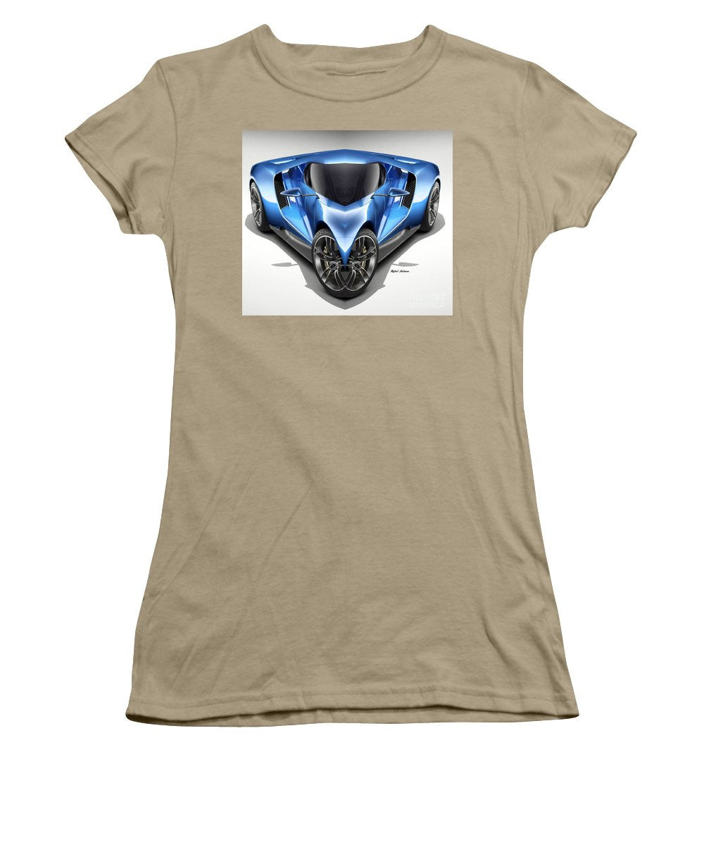 Women's T-Shirt (Junior Cut) - Blue Car 01