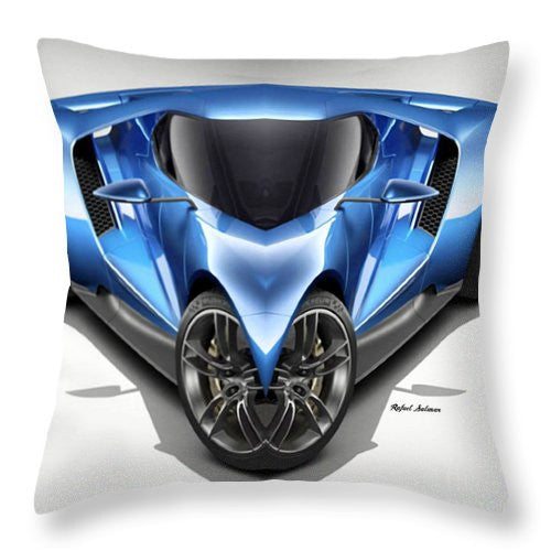 Throw Pillow - Blue Car 01