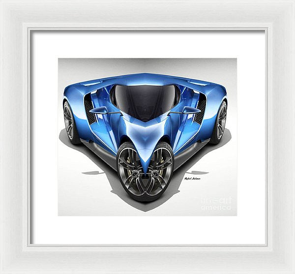 Framed Print - Blue Car 01