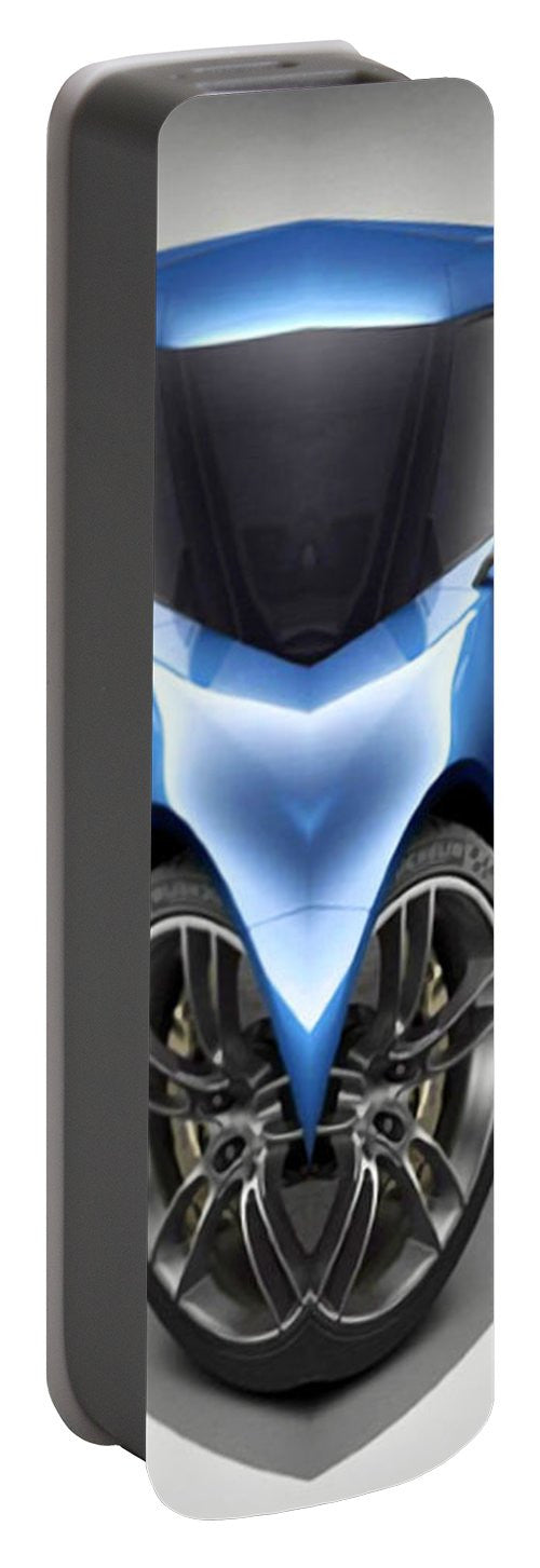 Portable Battery Charger - Blue Car 01