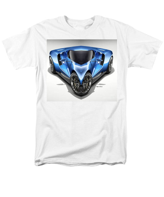 T-shirt pour homme (coupe standard) - Voiture bleue 01