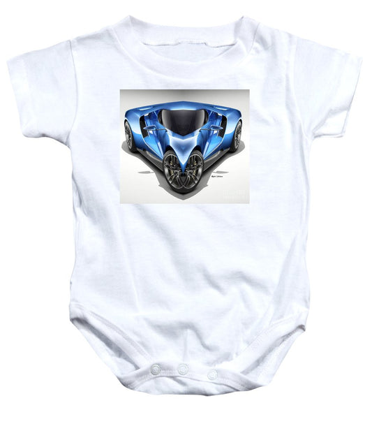 Grenouillère pour bébé - Voiture bleue 01