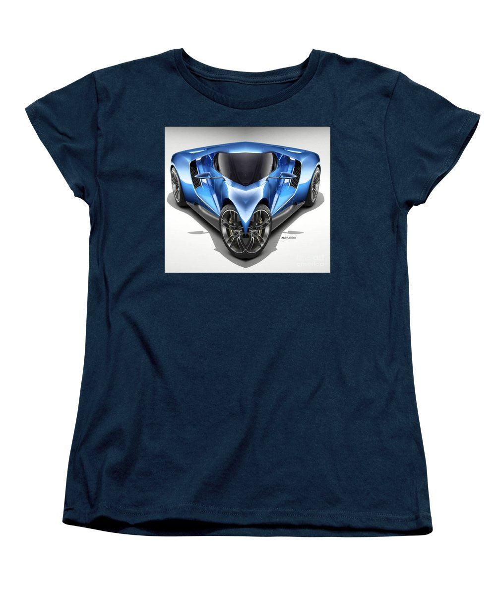 Women's T-Shirt (Standard Cut) - Blue Car 01