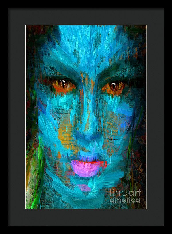 Framed Print - Blue Face