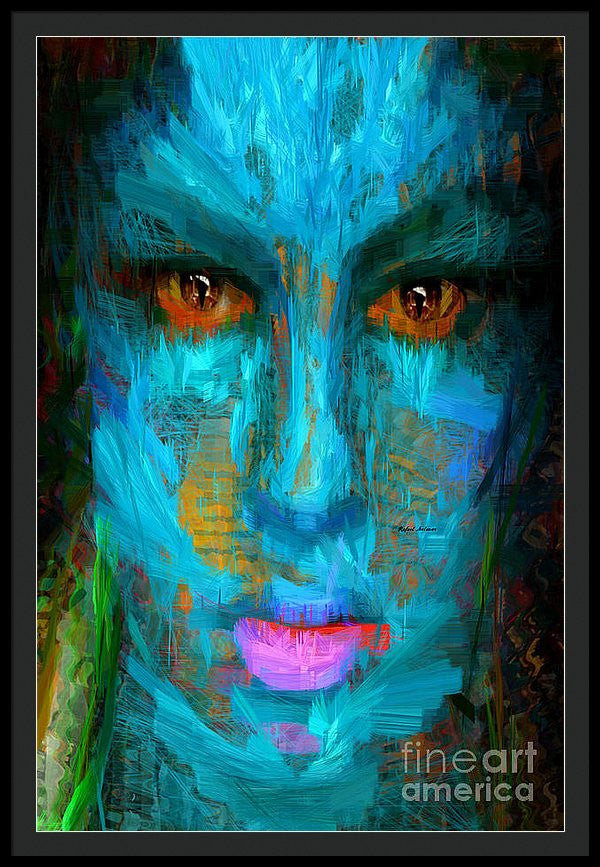 Framed Print - Blue Face