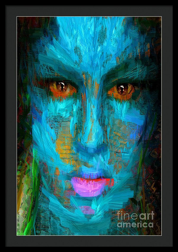 Framed Print - Blue Face