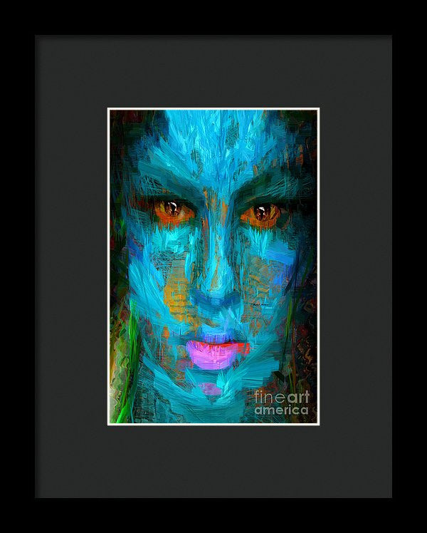 Framed Print - Blue Face