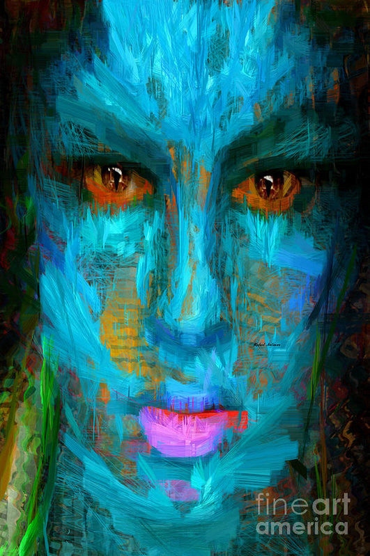 Impression d'art - Visage bleu