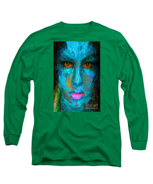 Long Sleeve T-Shirt - Blue Face