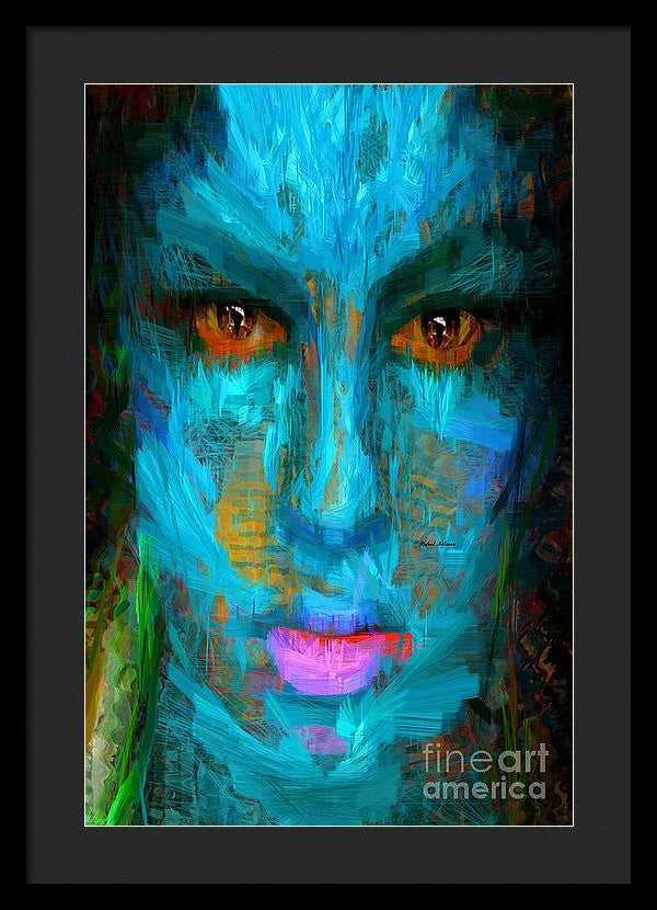 Framed Print - Blue Face