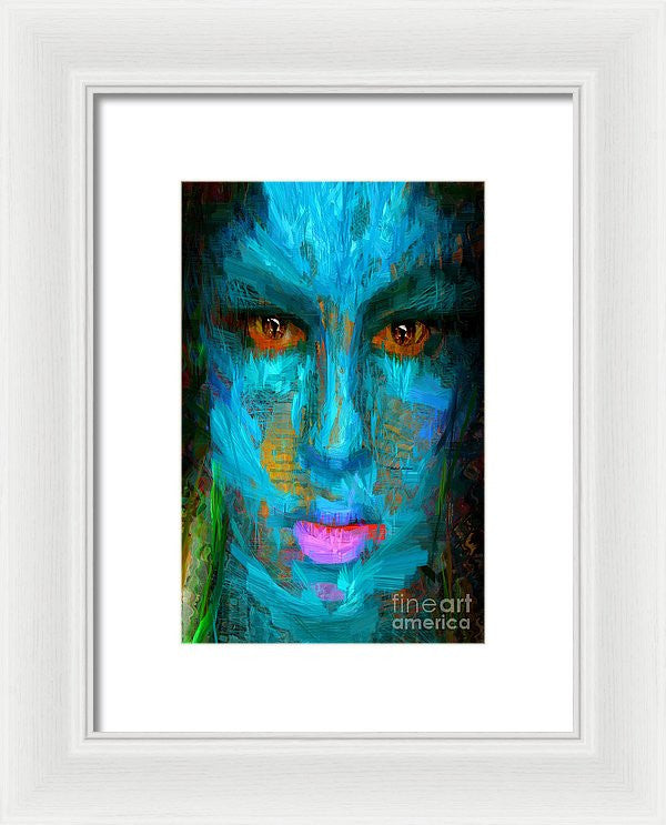 Framed Print - Blue Face