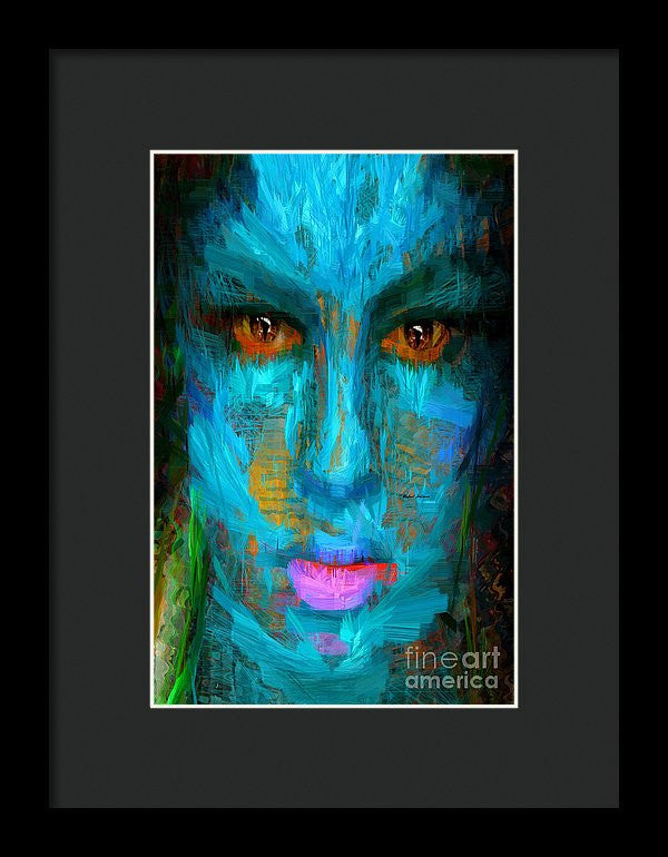 Framed Print - Blue Face