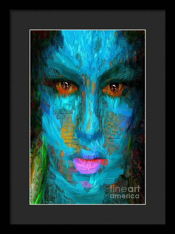 Framed Print - Blue Face