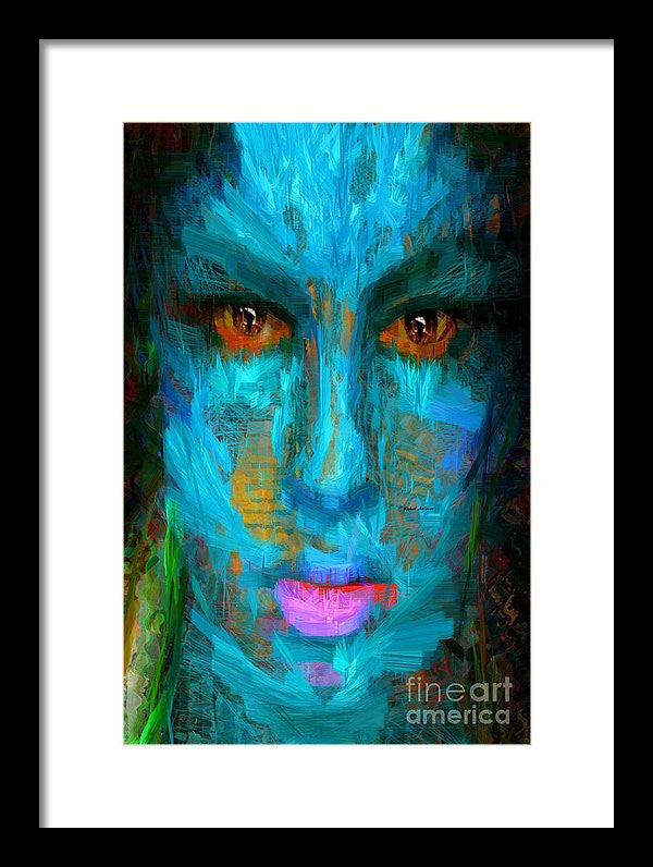 Framed Print - Blue Face