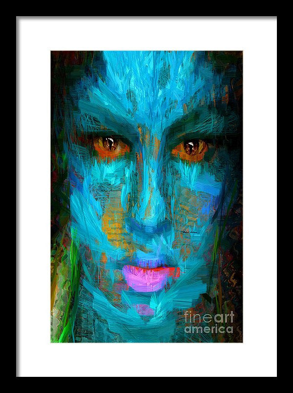 Framed Print - Blue Face