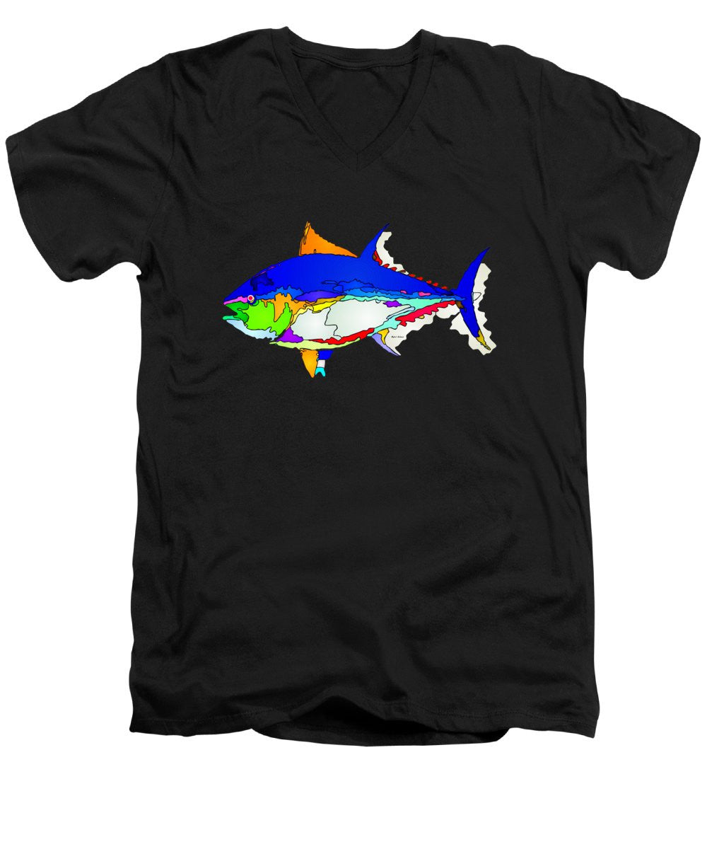 Men's V-Neck T-Shirt - Bluefin Tuna