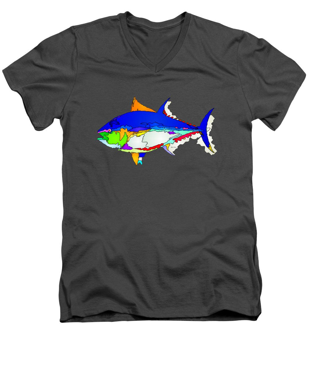 Men's V-Neck T-Shirt - Bluefin Tuna