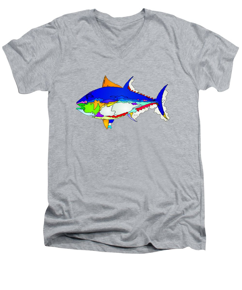 Men's V-Neck T-Shirt - Bluefin Tuna