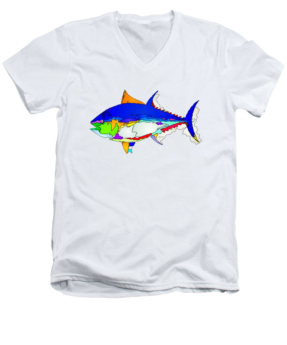 Men's V-Neck T-Shirt - Bluefin Tuna