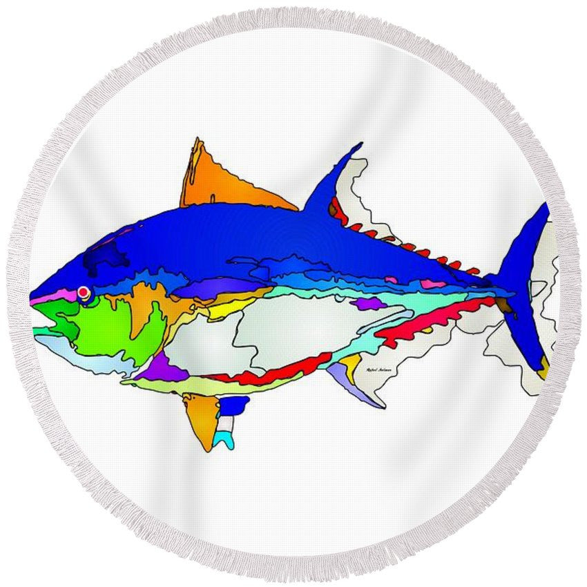 Round Beach Towel - Bluefin Tuna