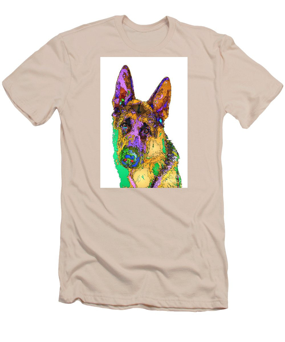 Men's T-Shirt (Slim Fit) - Bogart The Shepherd. Pet Series