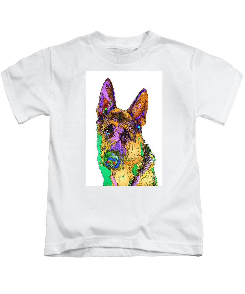 T-shirt pour enfant - Bogart le berger. Série Pet