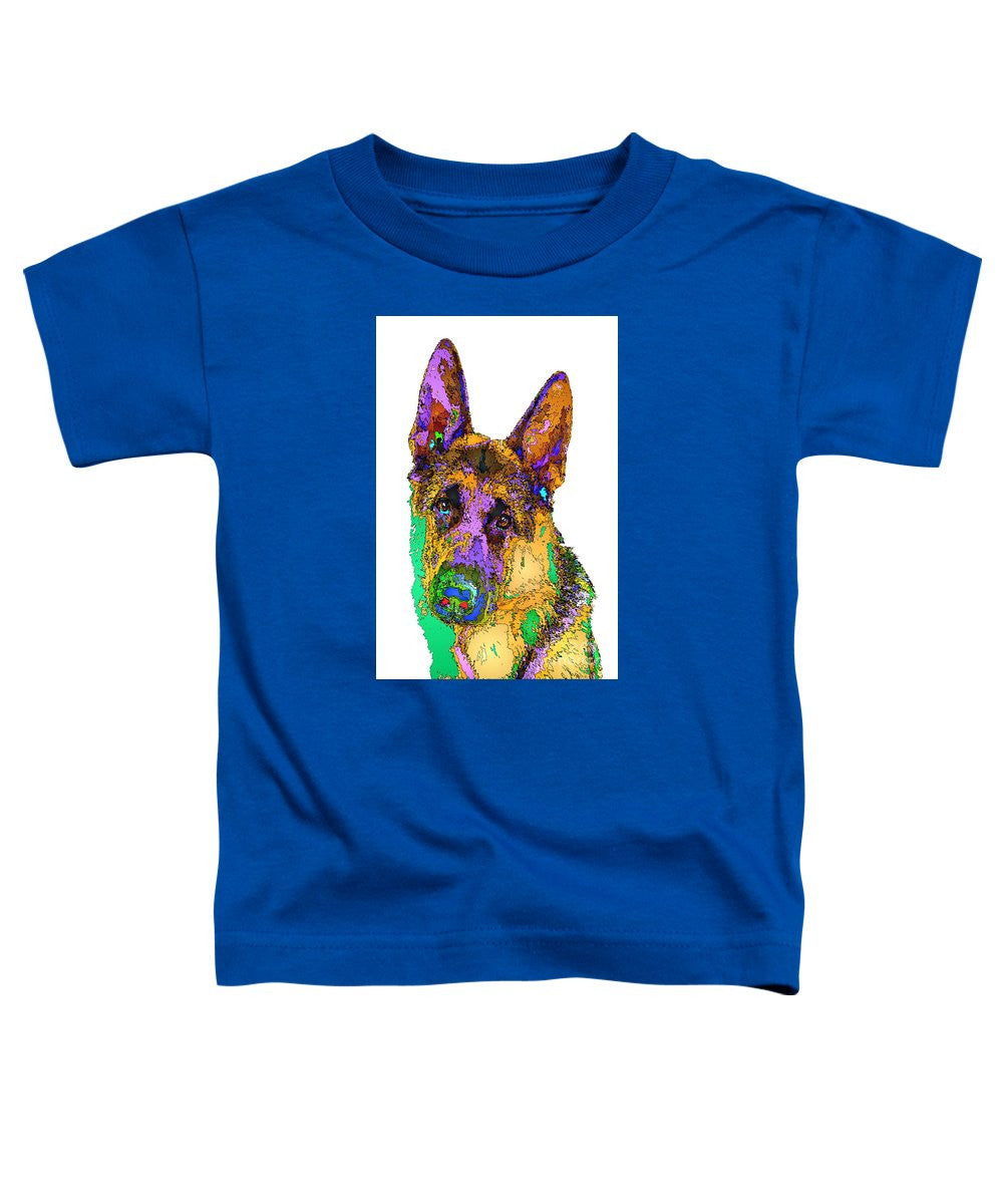 T-shirt pour tout-petits - Bogart le berger. Série Pet